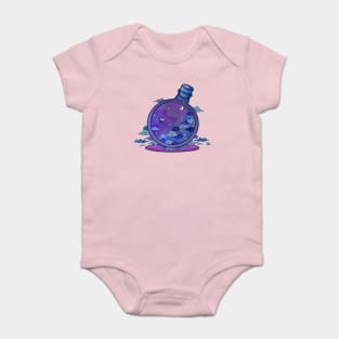 Midnight Skyfall Glowing Potion Logo Design Baby Bodysuit